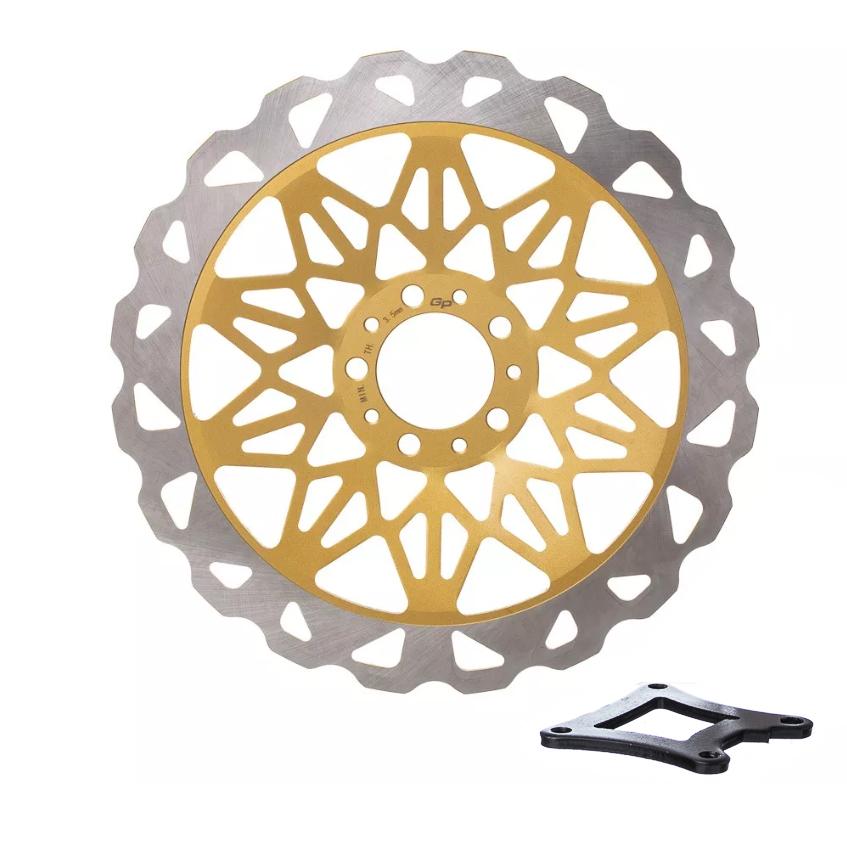 Disco Freio Dianteiro Gp7 Cg 150 09/15 Dourado 320Mm Oversiz