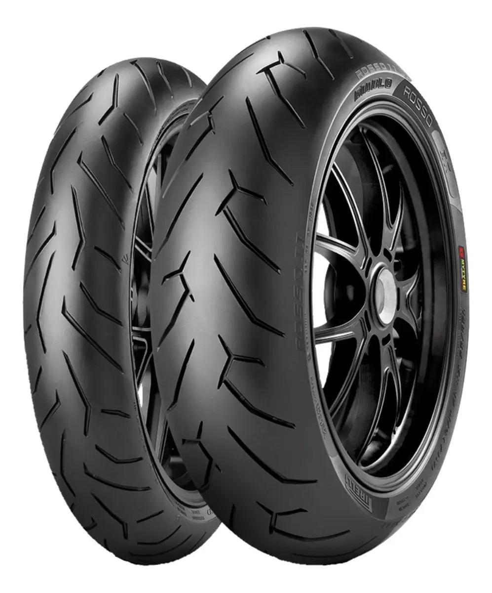 PAR DE PNEUS PIRELLI DIABLO ROSSO II 110/70R17 + 140/70R17